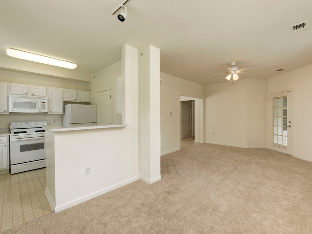 Classic Package kitchen, living, and dining areas