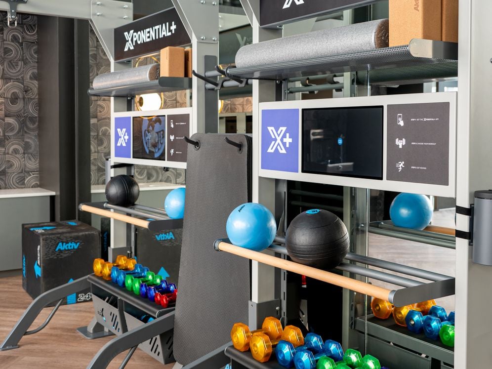 State-of-the-art fitness center with weight training equipment