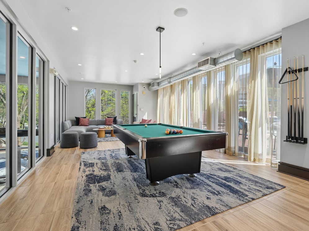 Chill lounge with pool table