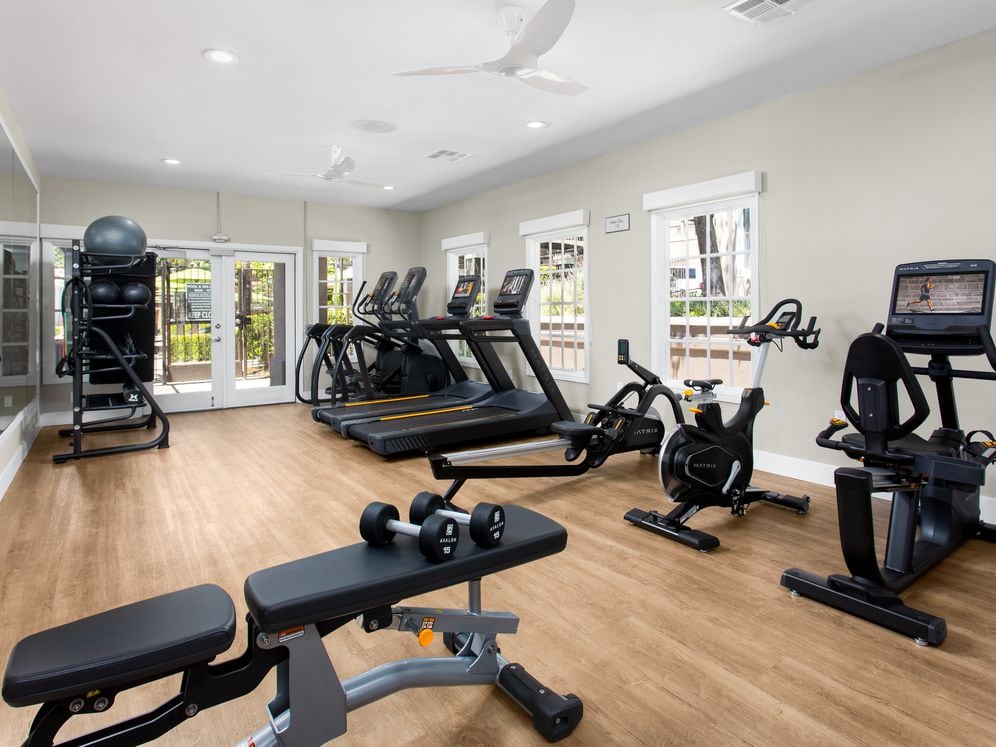 Fitness center with strength and cardio equipment