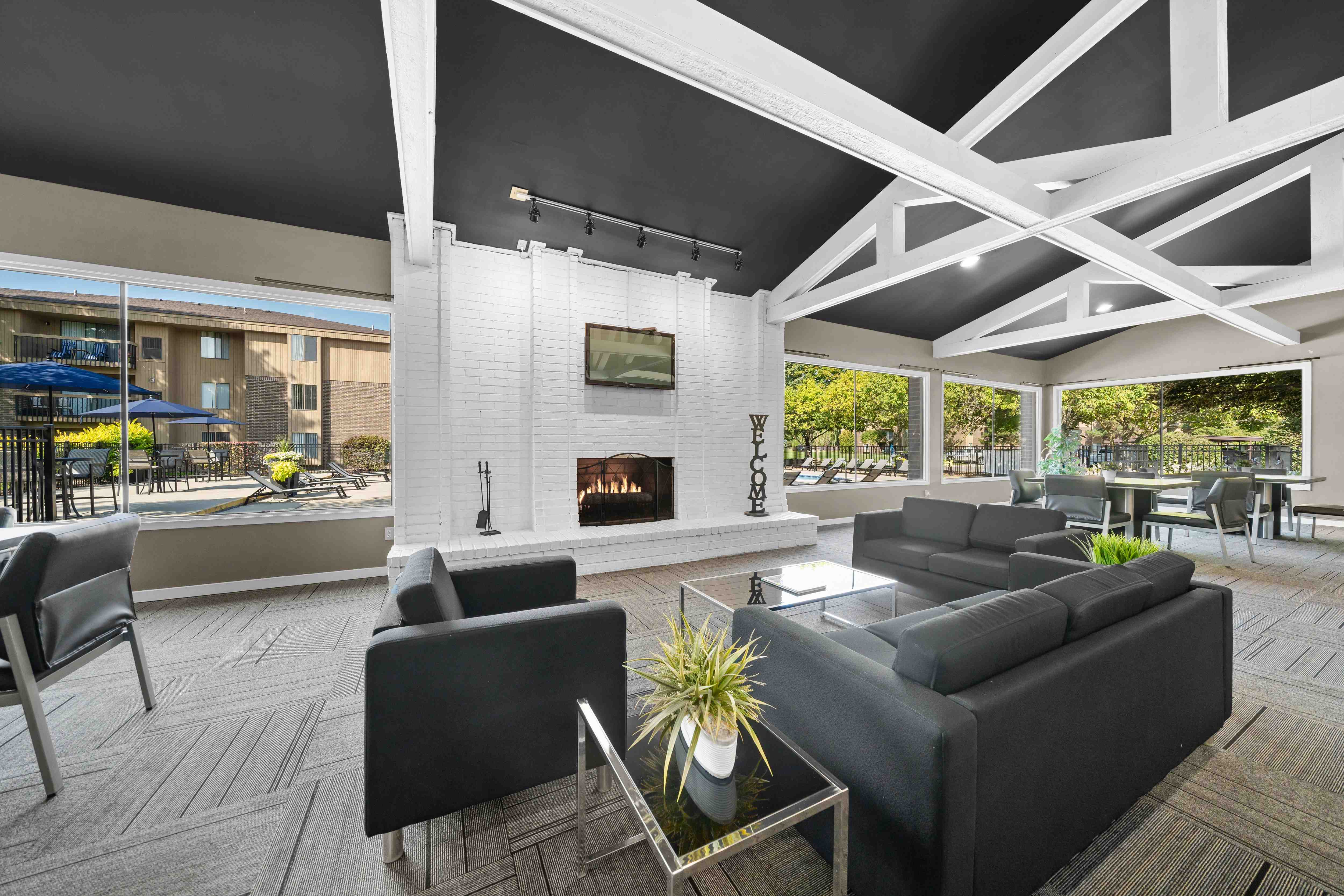 Rentable Clubhouse at Lakeside Village Apartments in Clinton Township