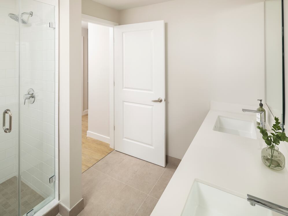 Upgrade Collection II One-bedroom primary bath with double-sink vanity