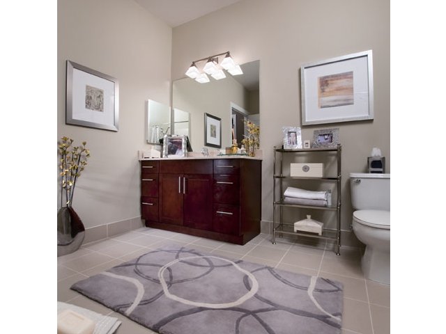 Spa-inspired bathrooms.