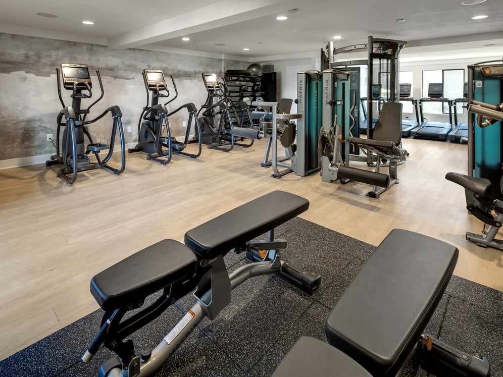 Fitness center with strength and cardio equipment