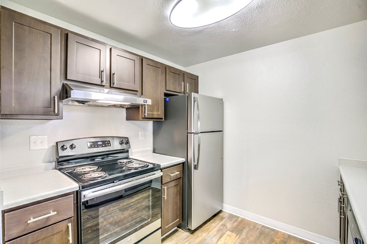 The Windsor Apartments Model Kitchen and Stove