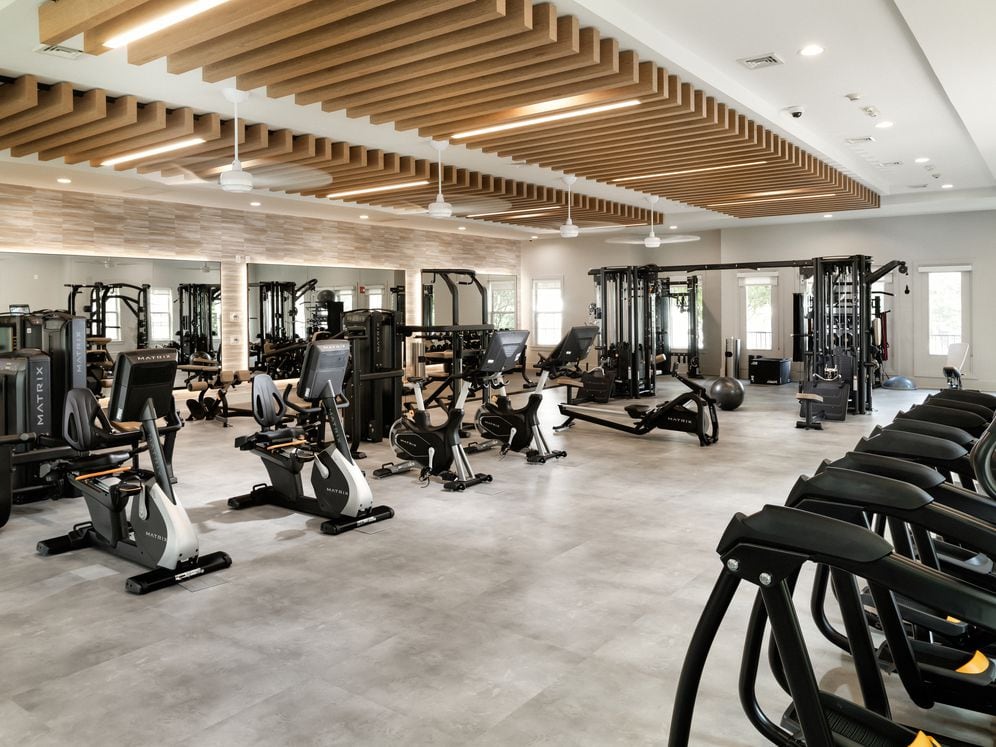 Fitness center with strength and cardio equipment