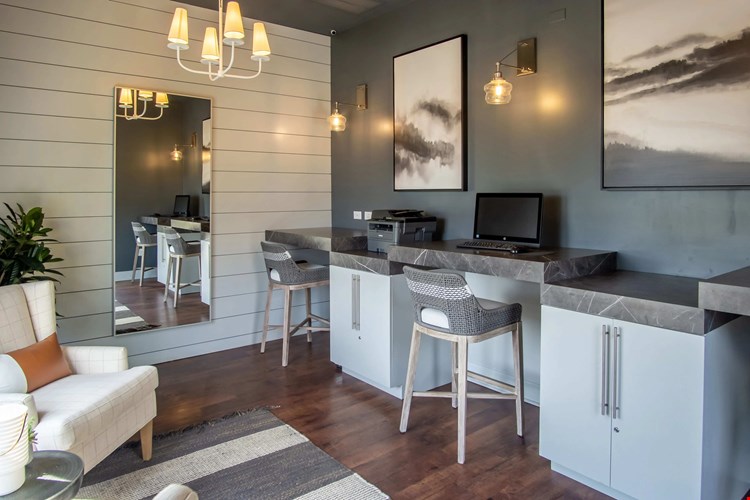 Step into our Wi-Fi lounge at 100 South Apartments, your perfect retreat for productivity and connectivity.