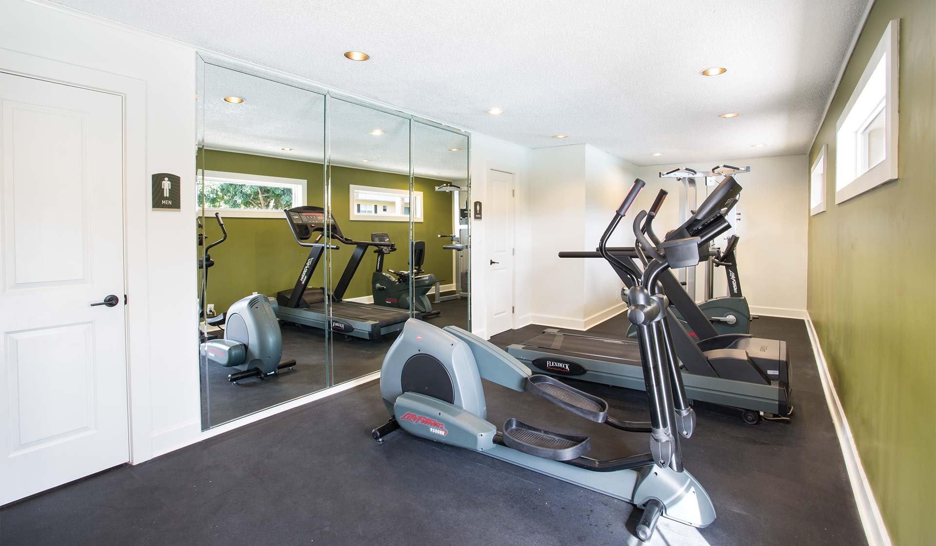 Work out in the fitness center with cardio machines