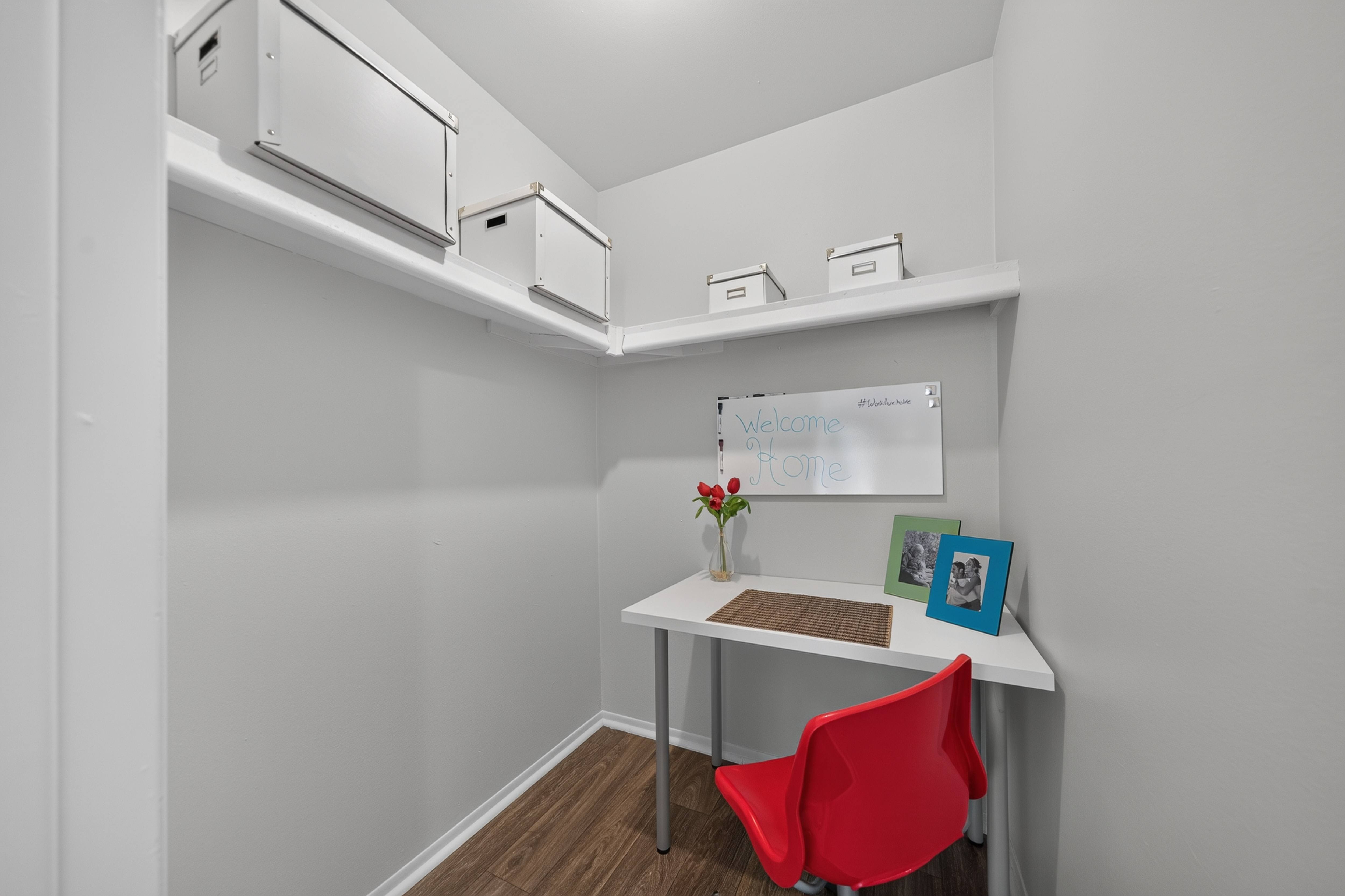Spacious 5x5 storage closet at Drawbridge Apartments in Harrison Township, MI.