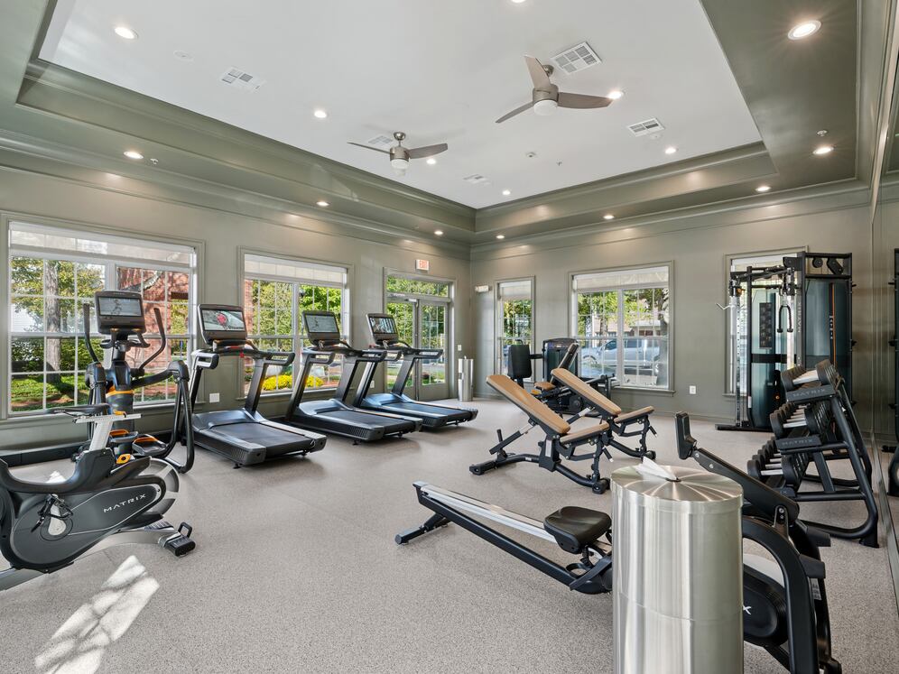 State-of-the-art fitness center with cardio and strength equipment