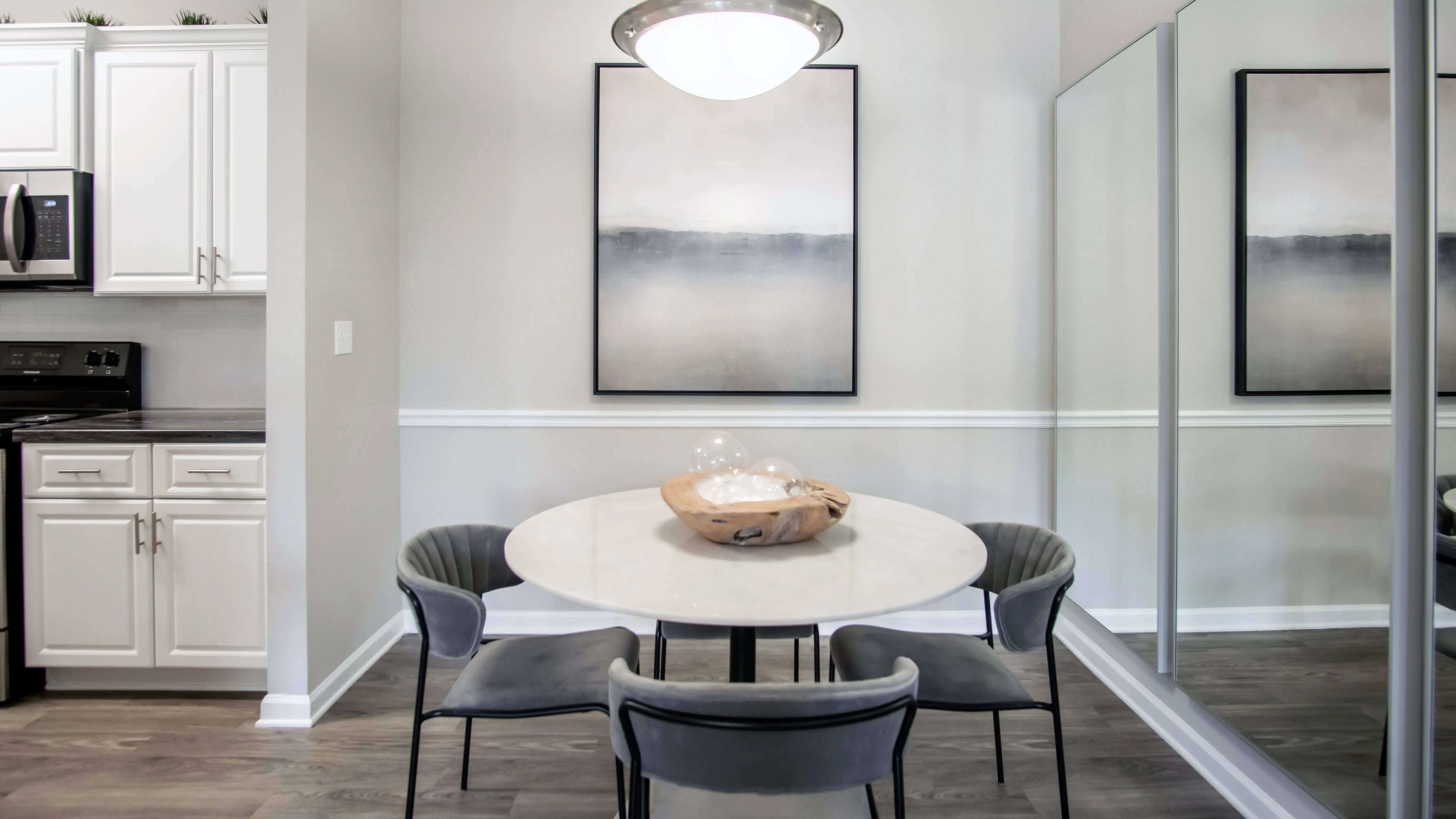 Discover the charming appeal of our cozy and intimate dining rooms.