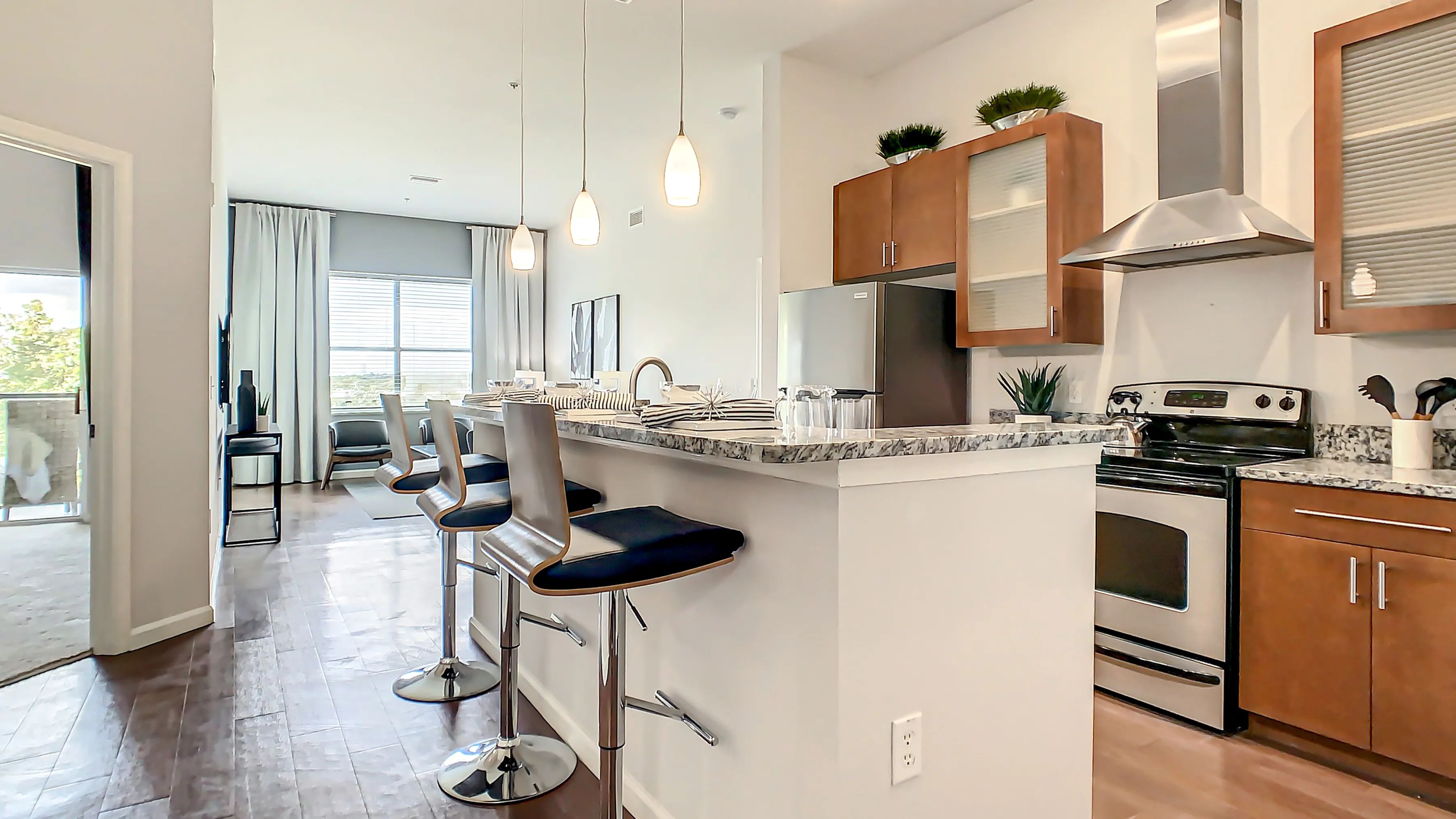 Marvel in your spacious kitchen's extensive beauty, boasting a massive granite island, and a chef-inspired layout. 