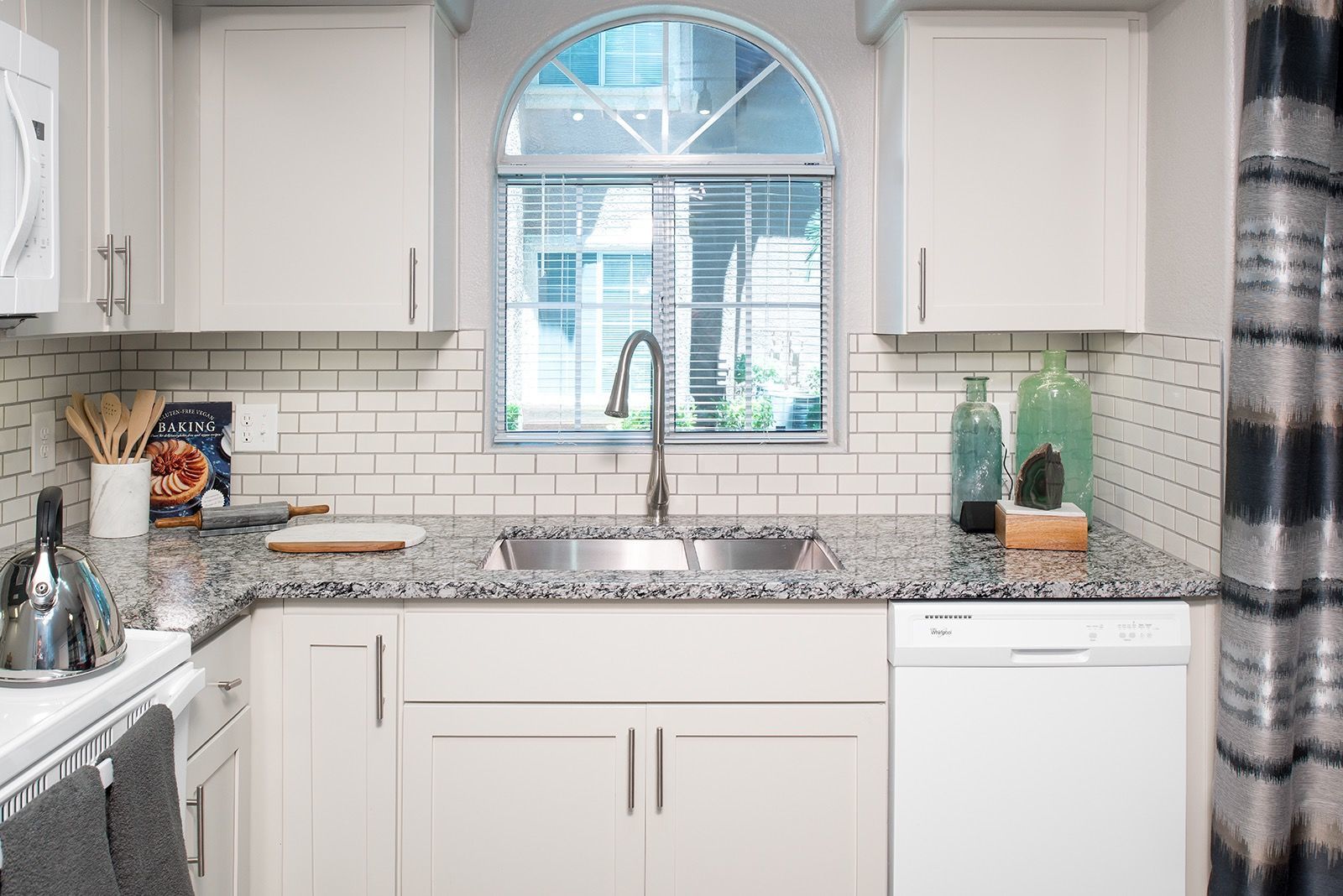 Gourmet Kitchen with Gooseneck Faucet and Stainless Steel Undermount Sink