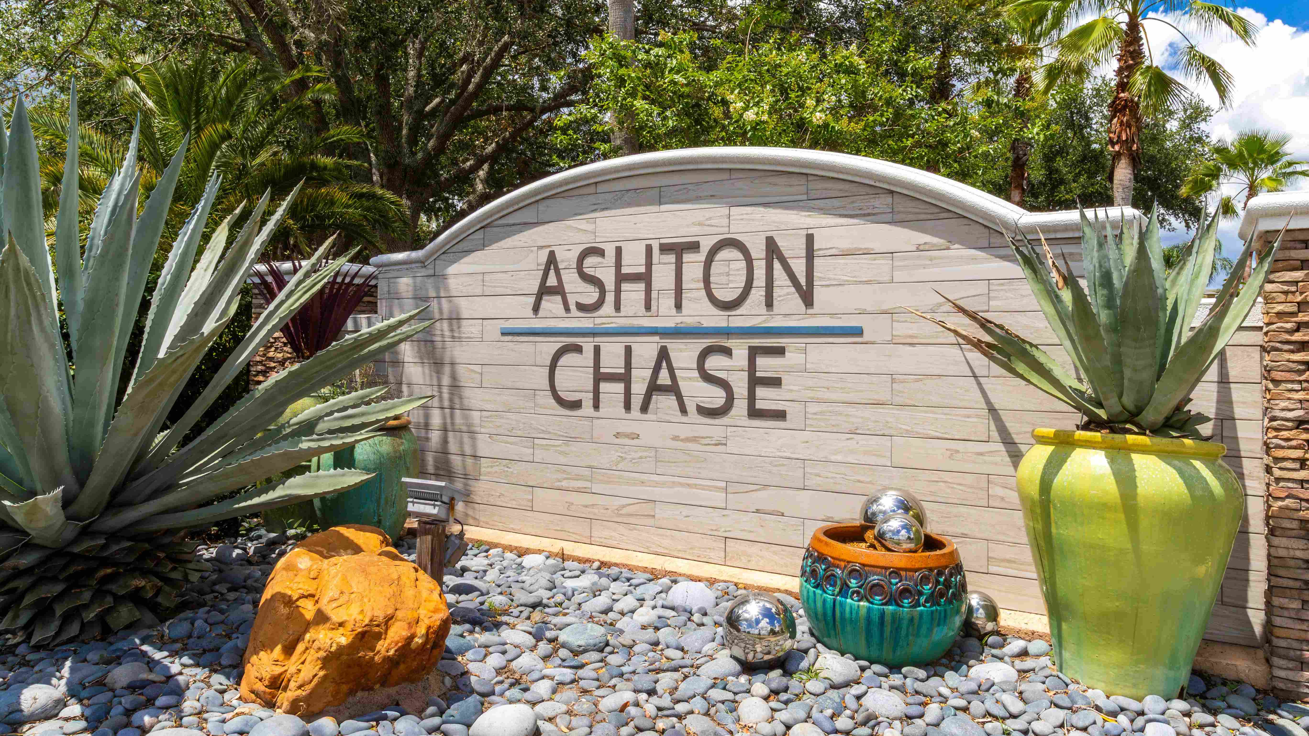 Our beautifully landscaped entrance sign sets the tone for the upscale living experience that awaits you at Ashton Chase Apartments.
