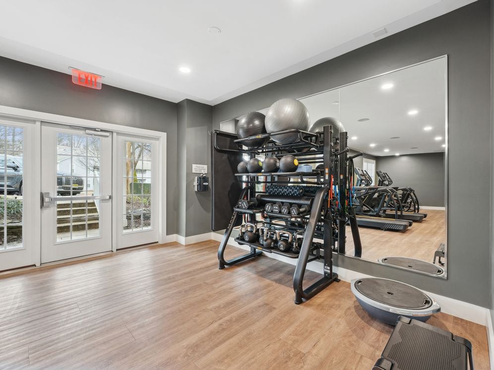 Fitness center with strength equipment