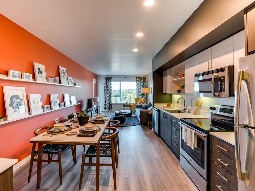 Kitchen and dining area