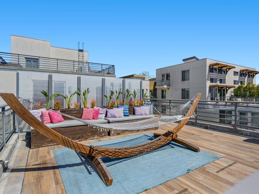 Rooftop deck with lounge seating