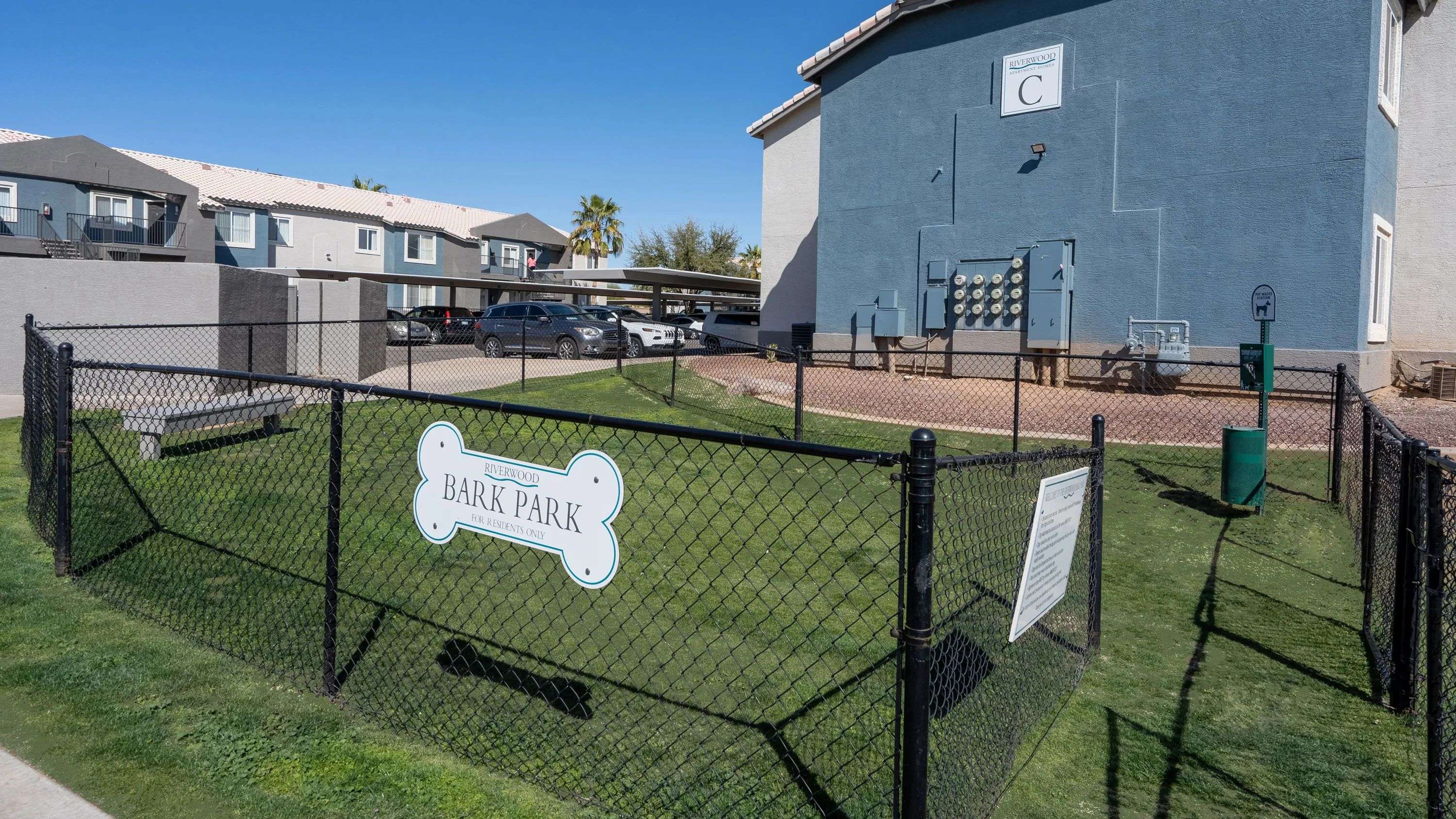 Unleash your furry friends in our pet-friendly community's Bark Park, where happiness runs free.