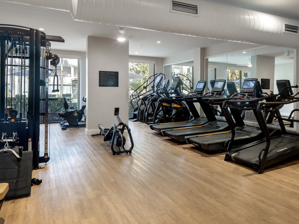 State-of-the-art fitness center with cardio equipment