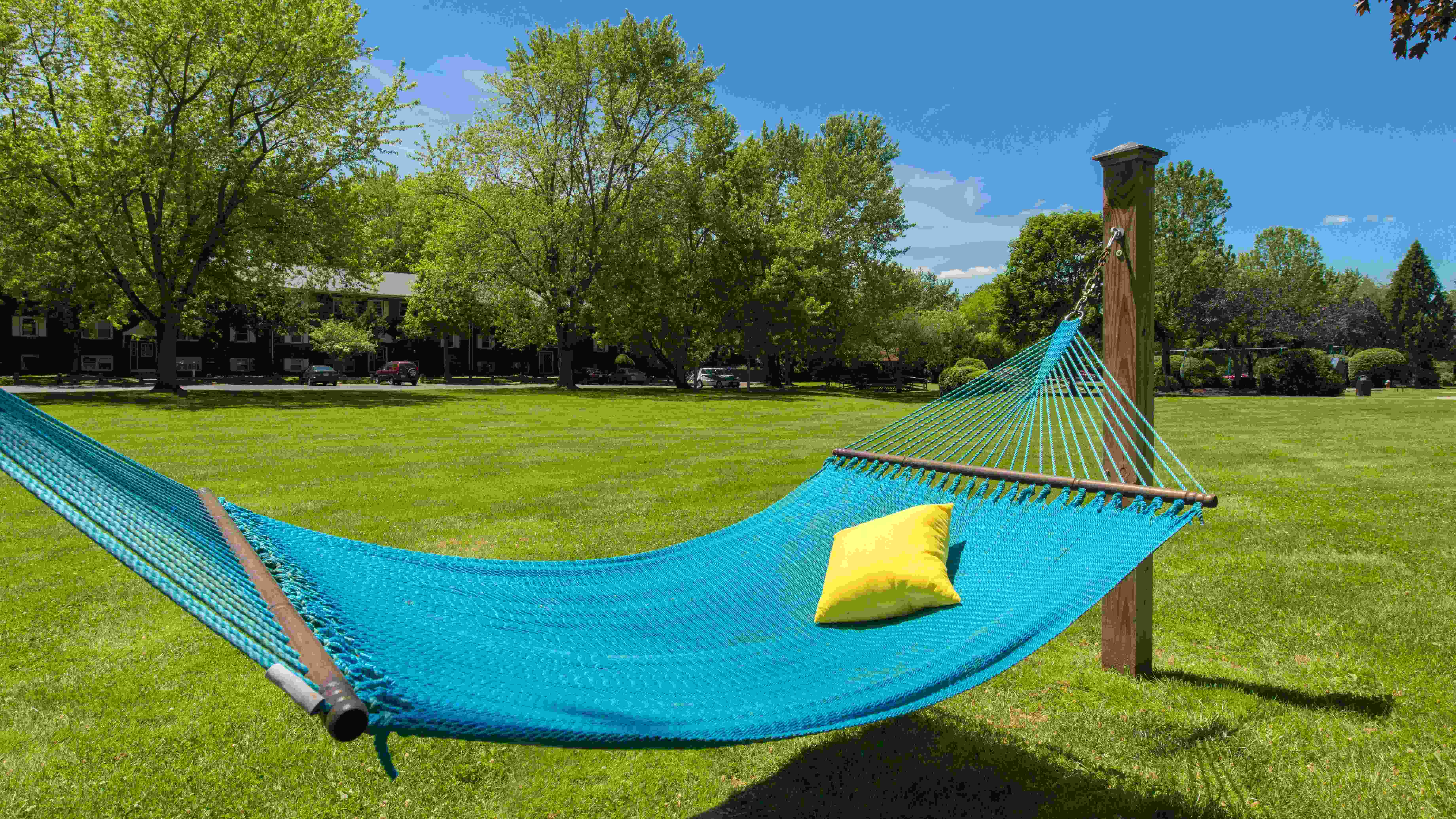 Lounge in our attractive hammock, perfect for soaking up the sun's rays. 