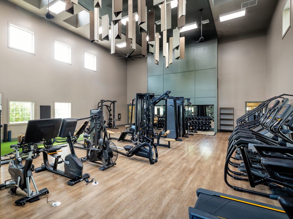 State-of the-art fitness center with cardio and strength equipment