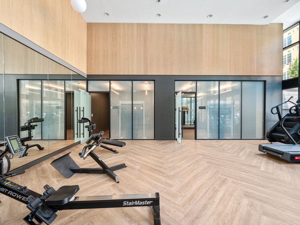 State-of-the-art fitness center with fitness studios, cardio equipment, and free-weights
