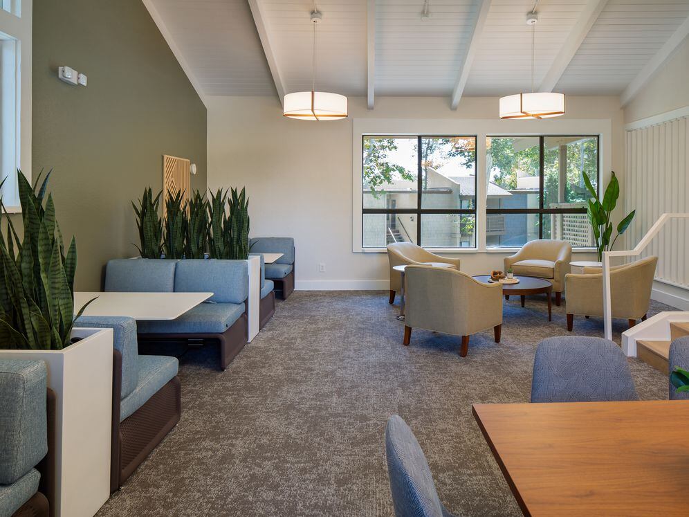 Resident lounge with co-working space