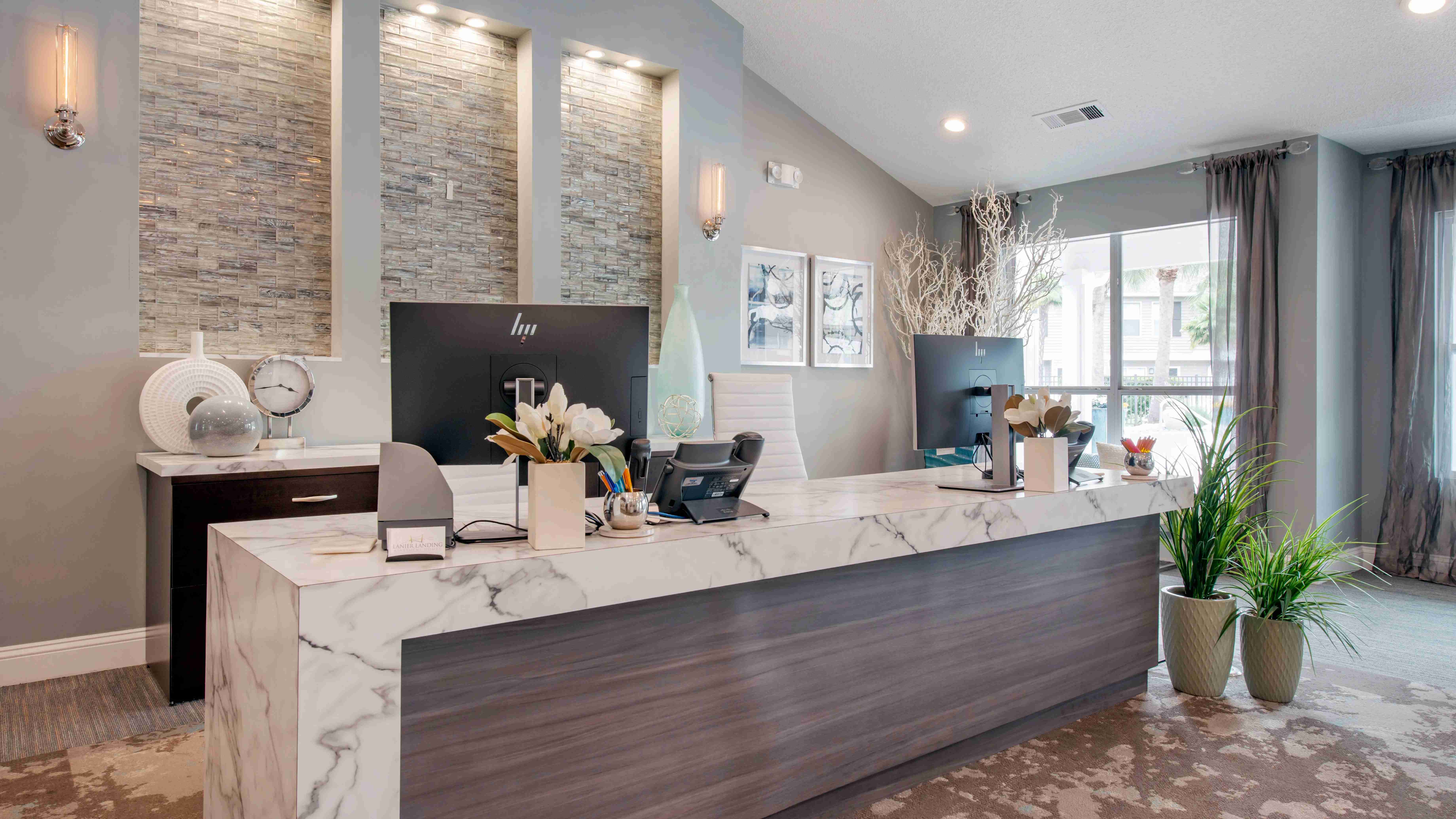 Step into our renovated office, where our friendly on-site leasing team awaits to guide you to your new home.