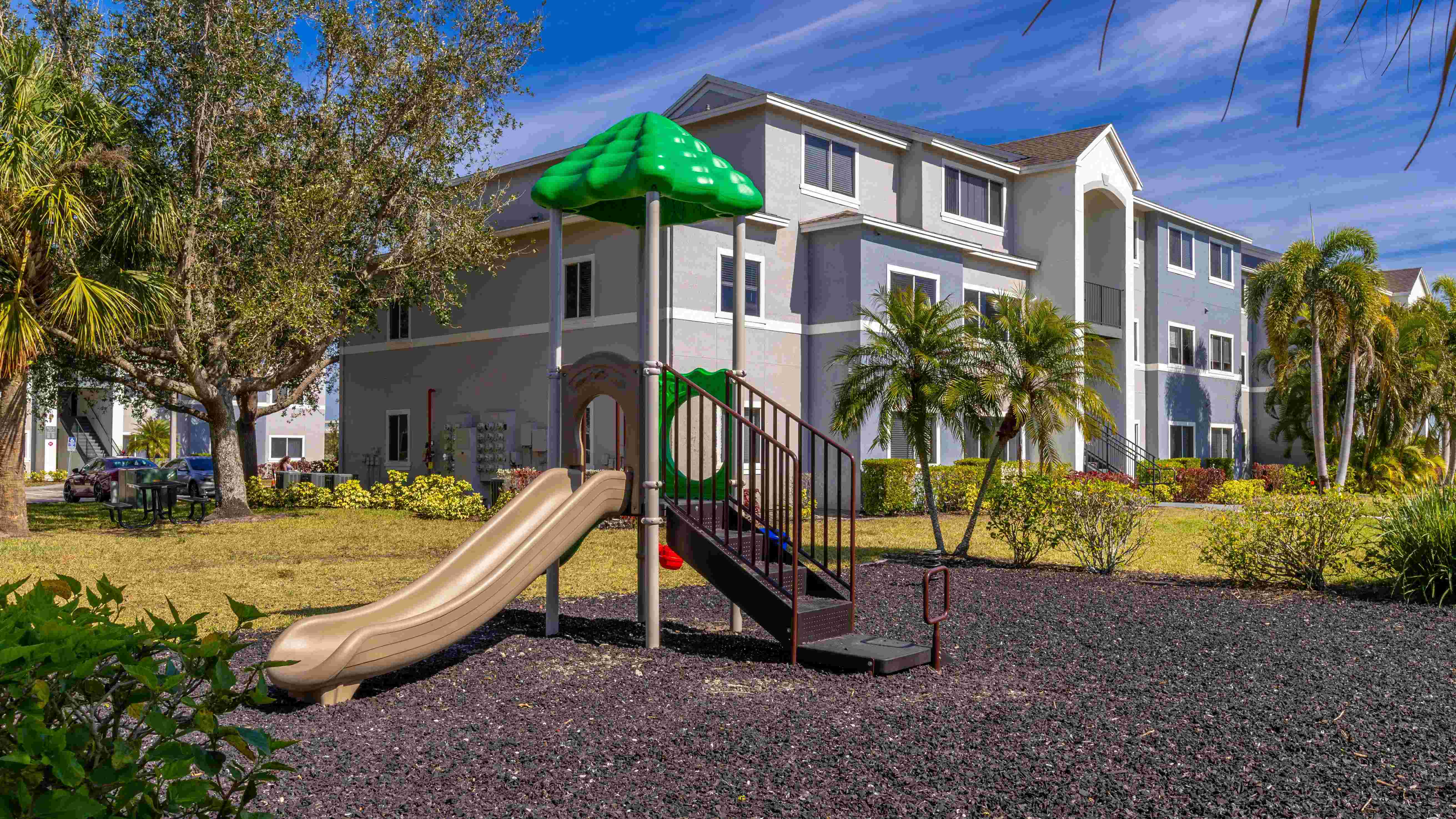 Designed for fun and relaxation, our playground provides a great spot for families to gather and enjoy the outdoors.