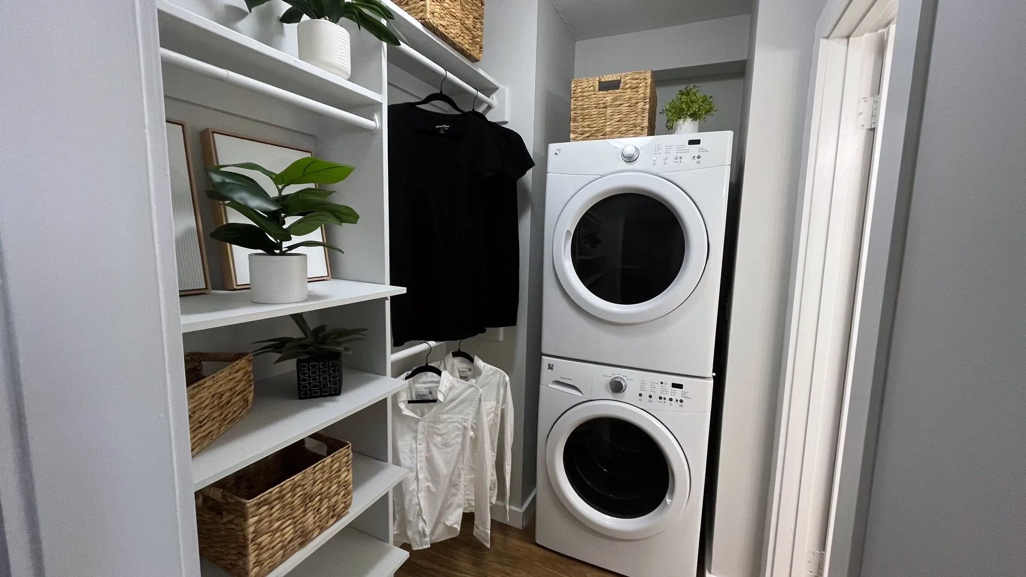 Stackable washers and dryers included with our studio apartment homes!