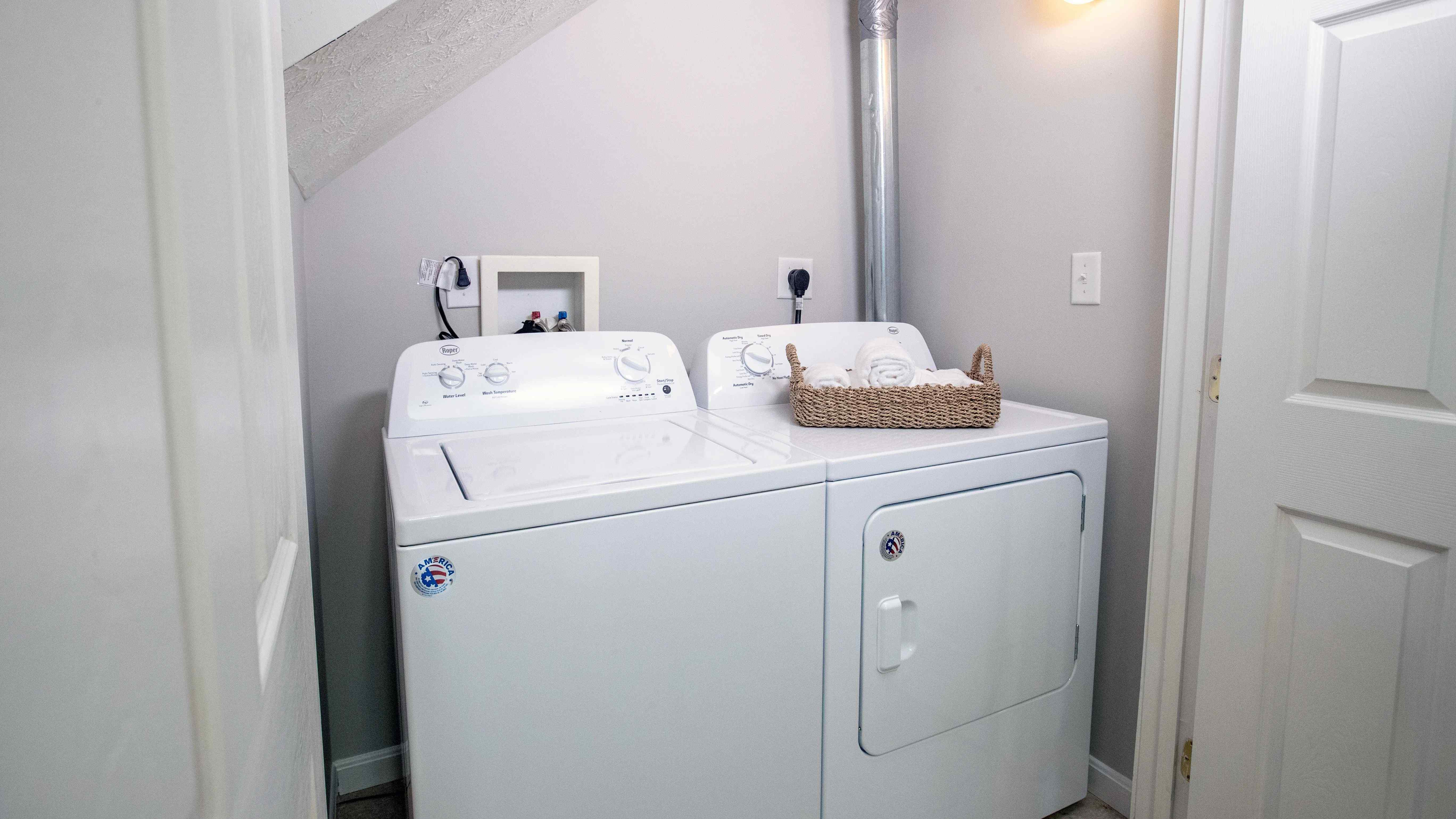 Full-size washer and dryer units are available in select units. *Additional fees may apply.