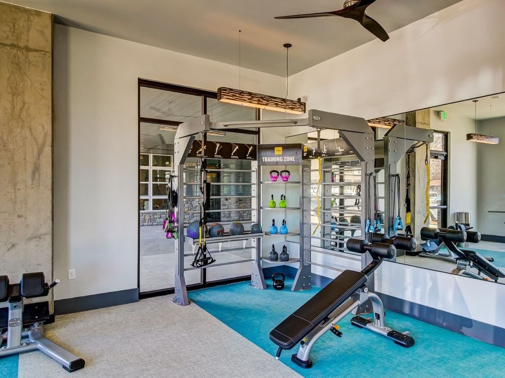 State-of-the-art fitness center with strength and cardio equipment