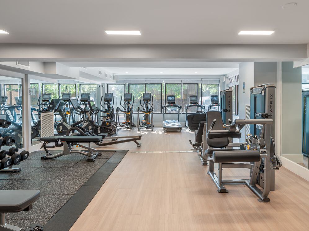Fitness center with strength and cardio equipment