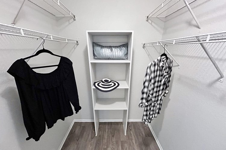 You'll appreciate lots of space in your new, walk-in closet with built-in organizers.