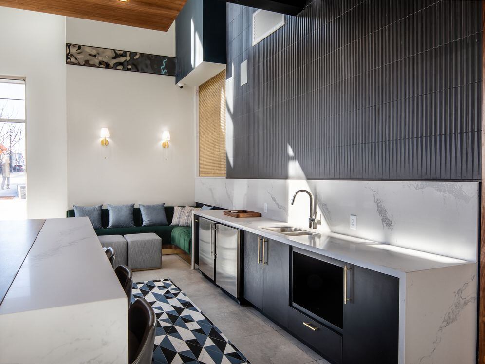 Resident lounge with entertaining kitchen