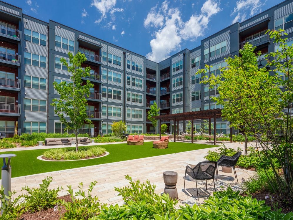 Courtyard with seating areas
