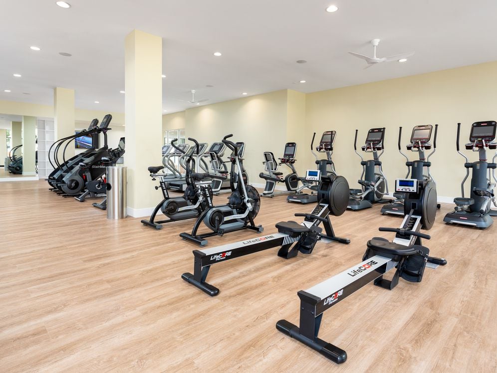 Expanded fitness center with new equipment