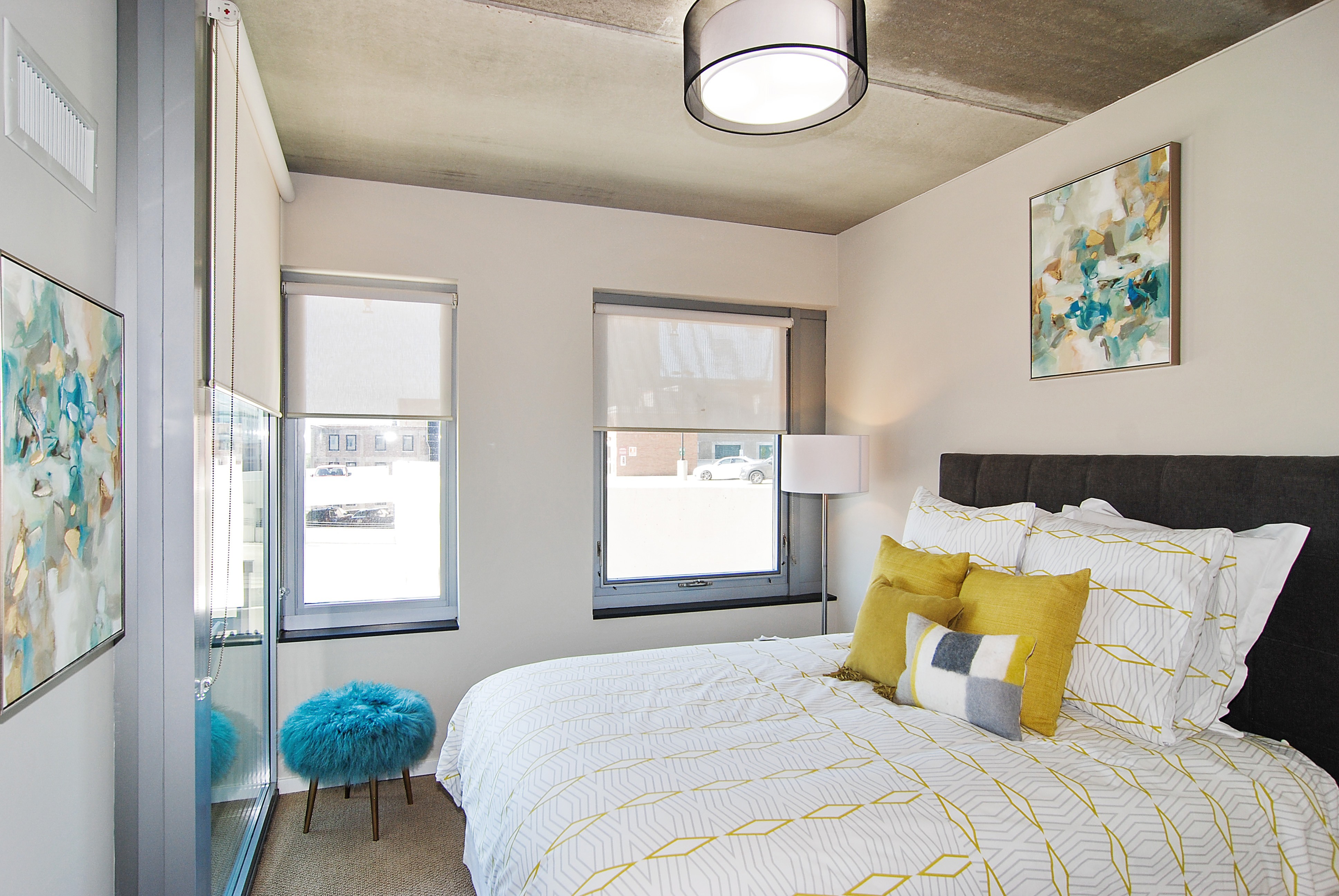 Concrete Ceilings in Bedrooms