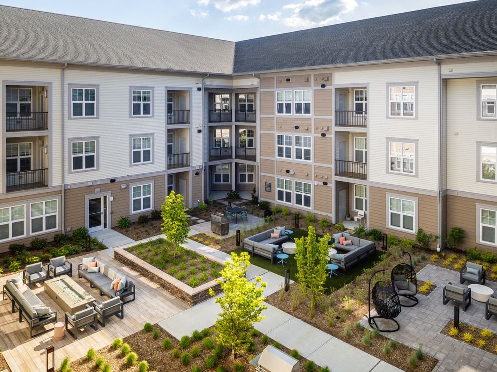 Courtyards with multiple seating areas