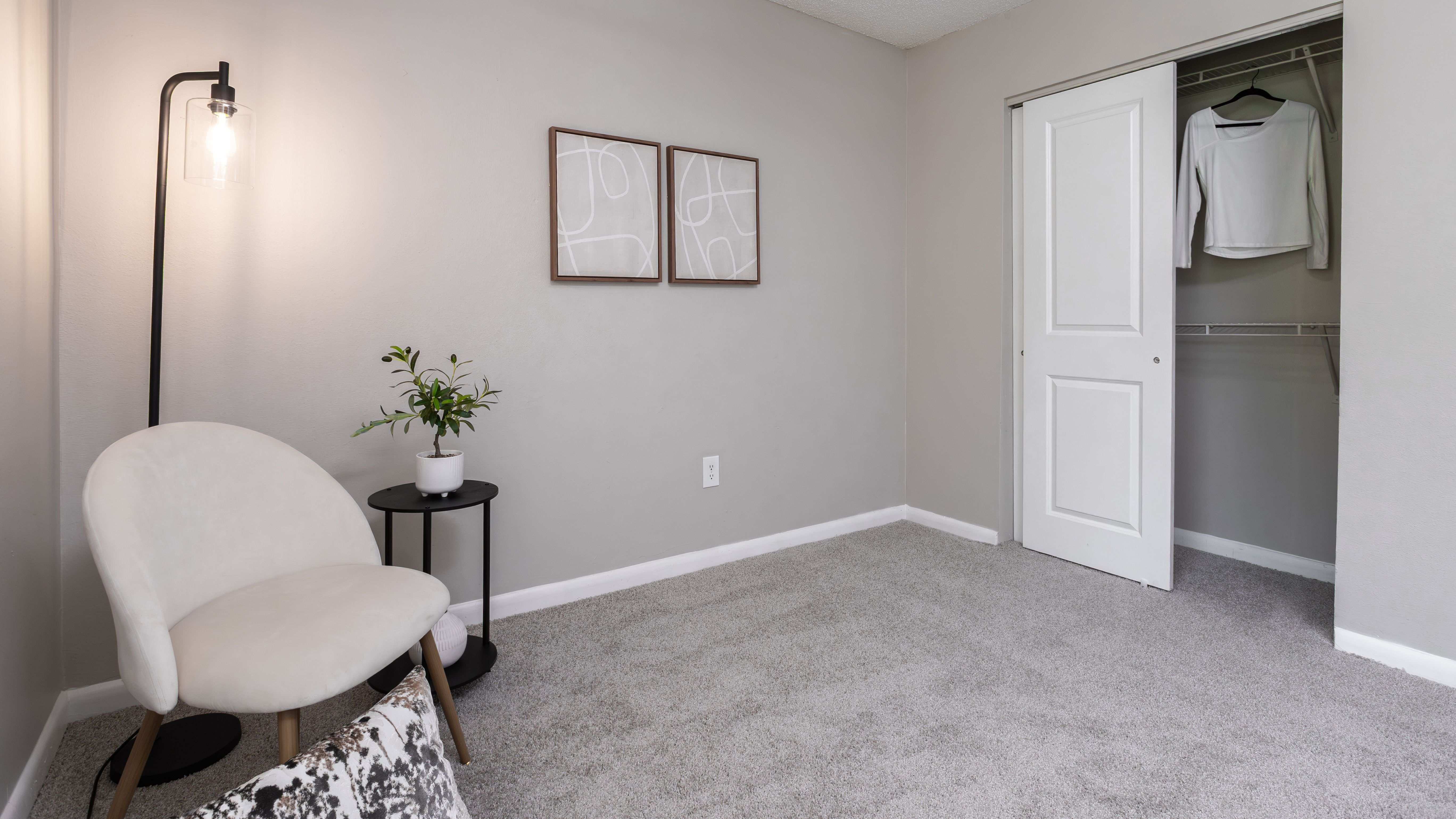 Designed for comfort and functionality, this additional bedroom includes built-in storage and a calm, neutral color palette perfect for any lifestyle.