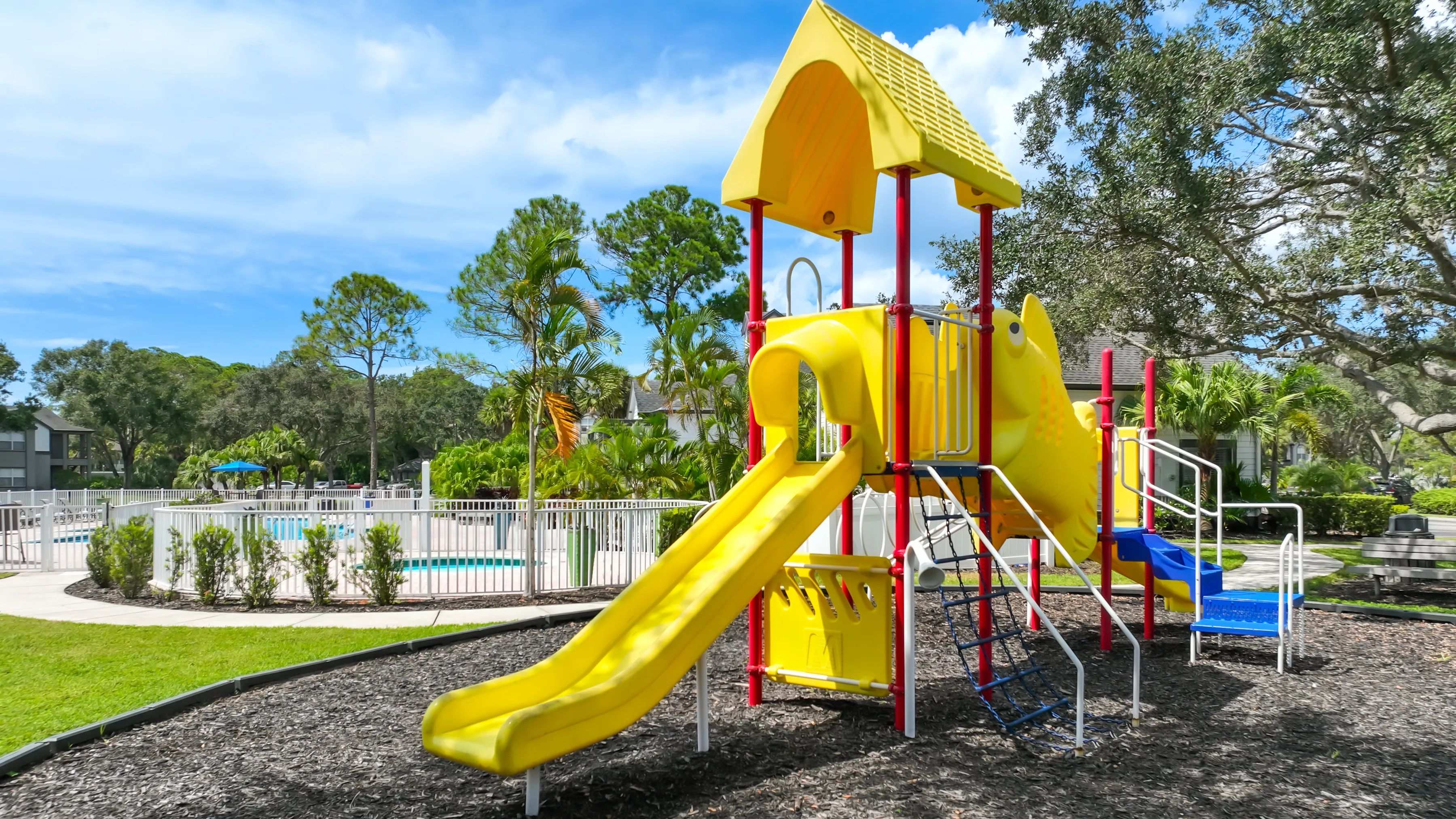 Discover endless smiles and adventures just steps away from your front door at our onsite playground.