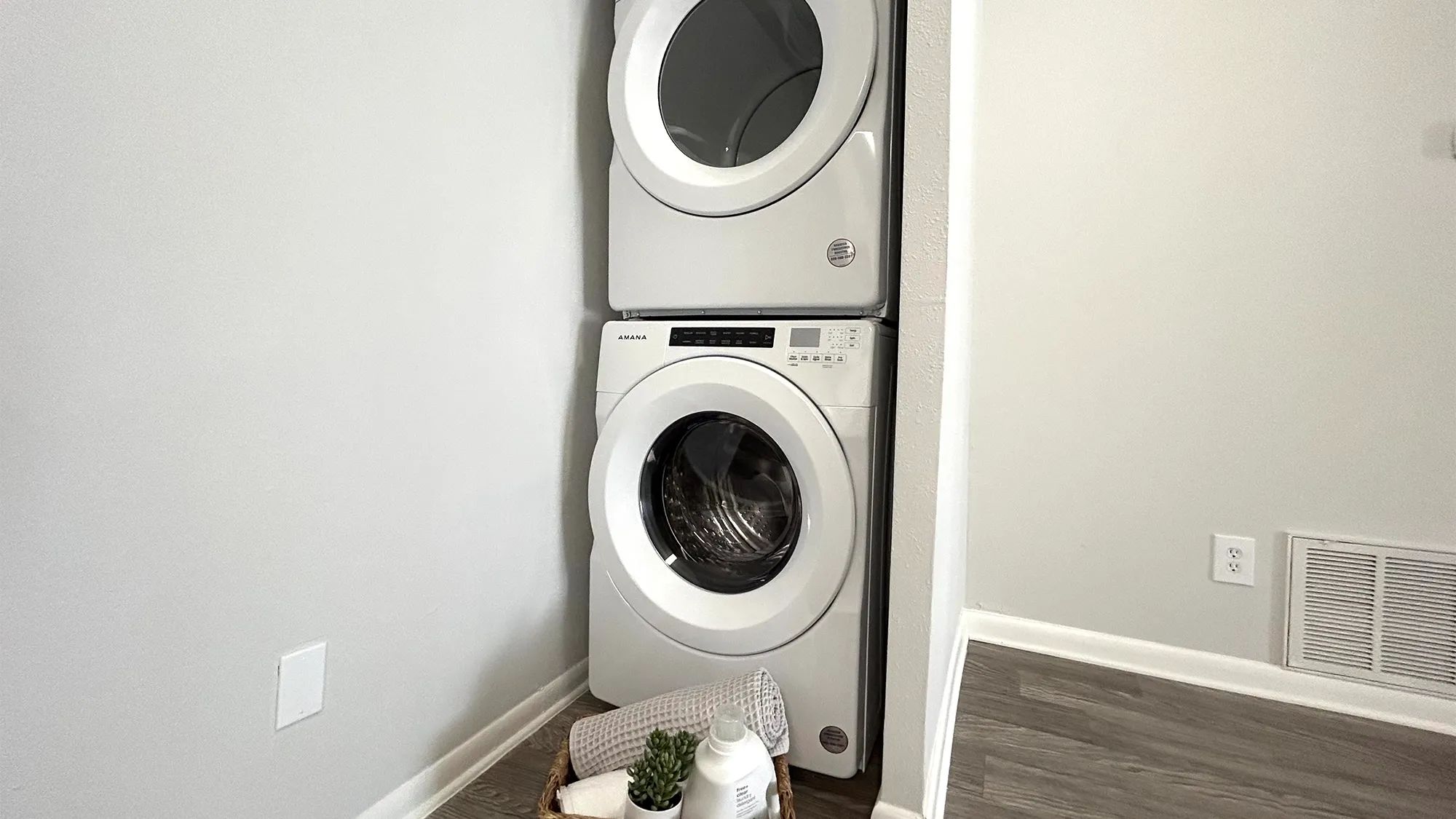 Our apartment homes include washers and dryers, making laundry day a breeze!