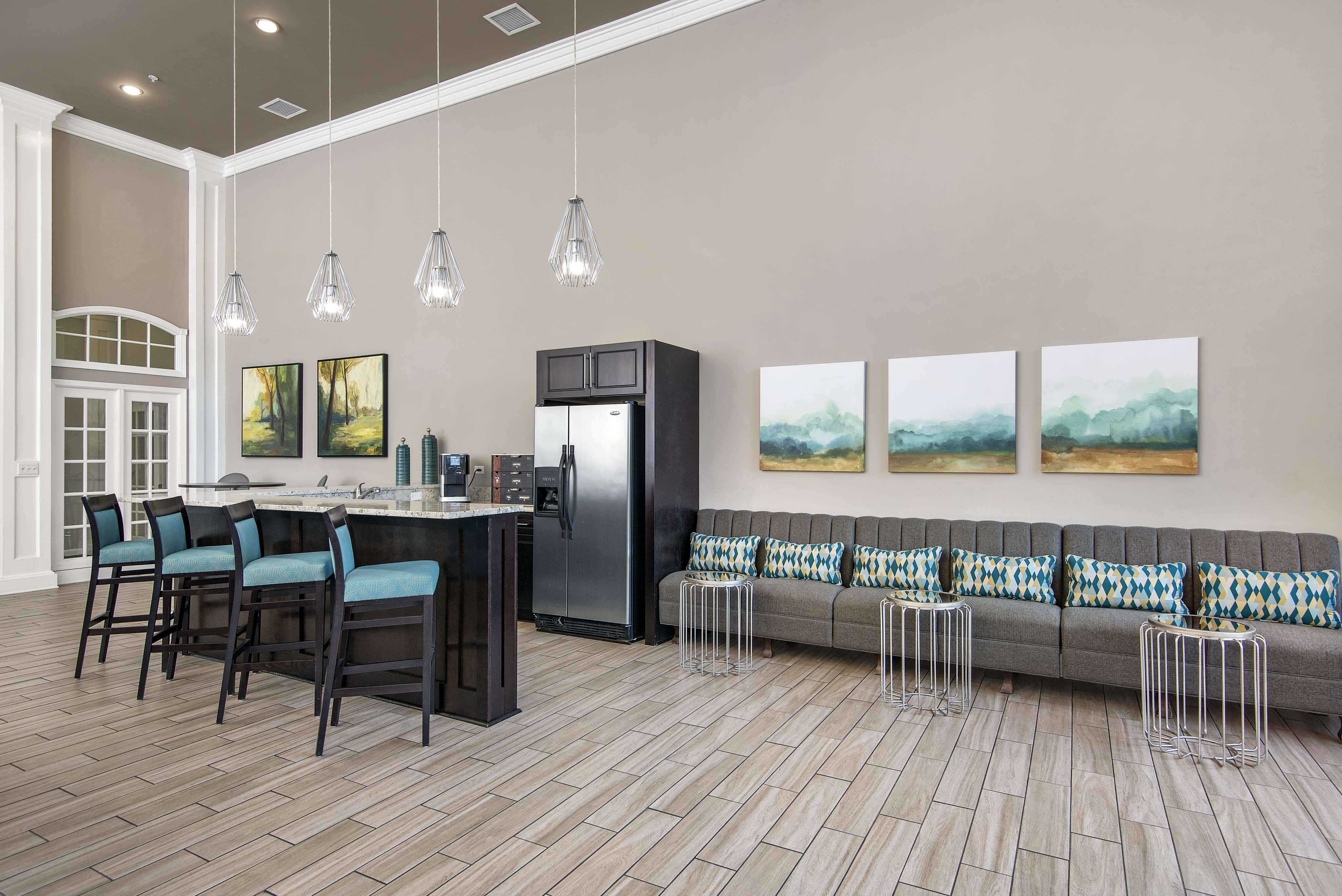 Work from home WiFi lounge with coffee bar