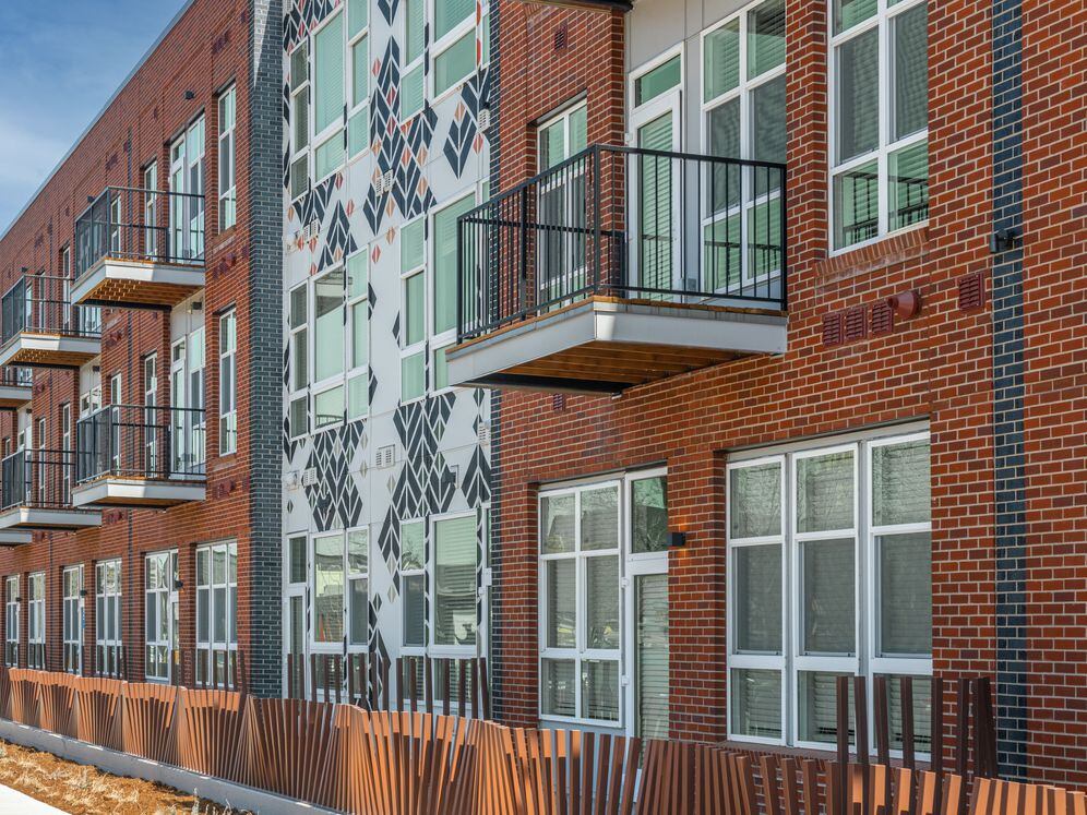 Building exterior with mural artwork