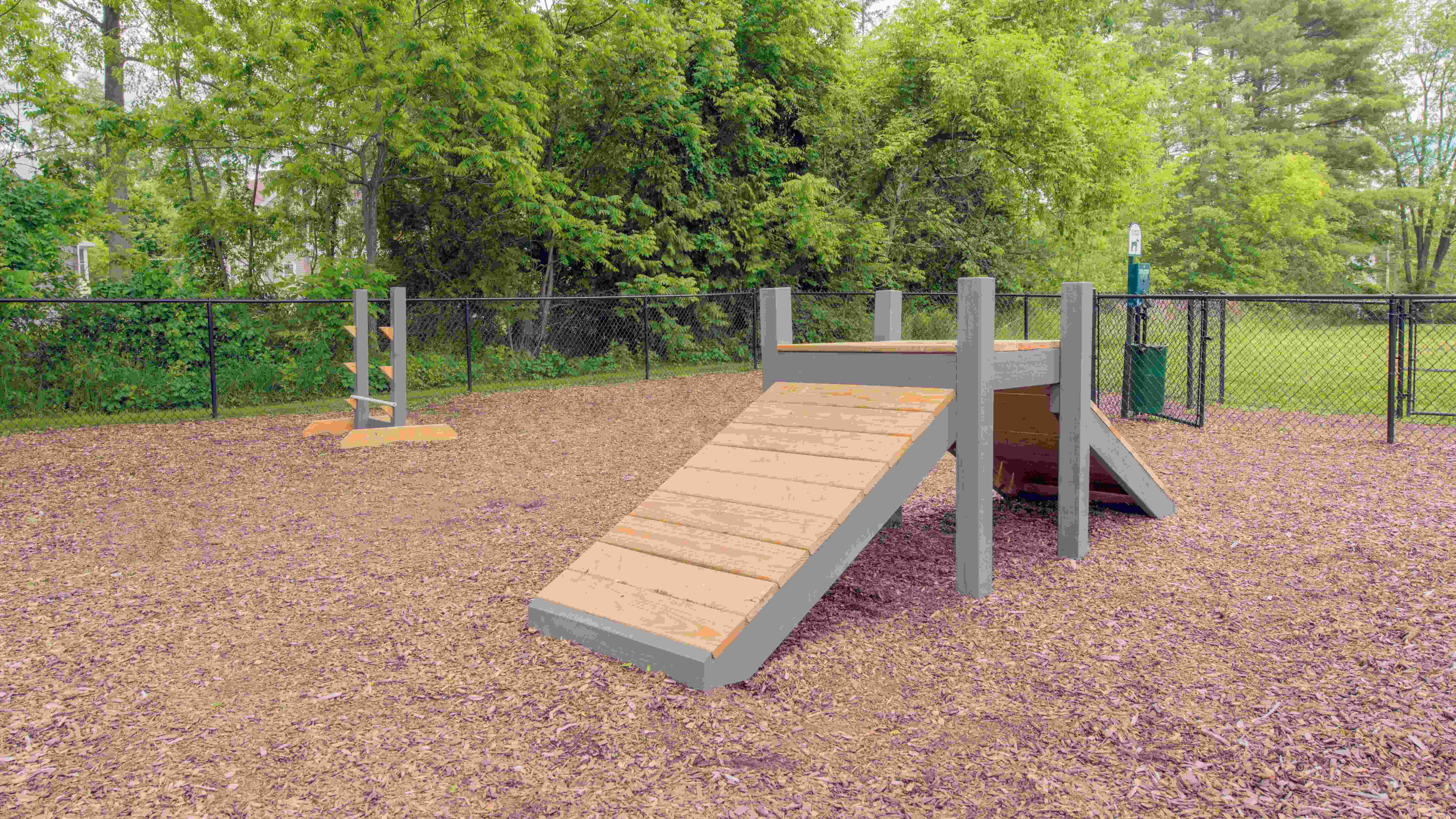 Unleash the fun in our off-leash dog park with exciting agility equipment, perfect for your four-legged adventurer.