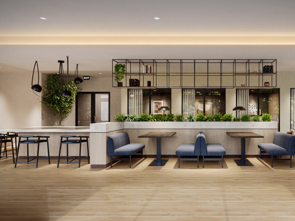 Phase II work lounge (rendering)