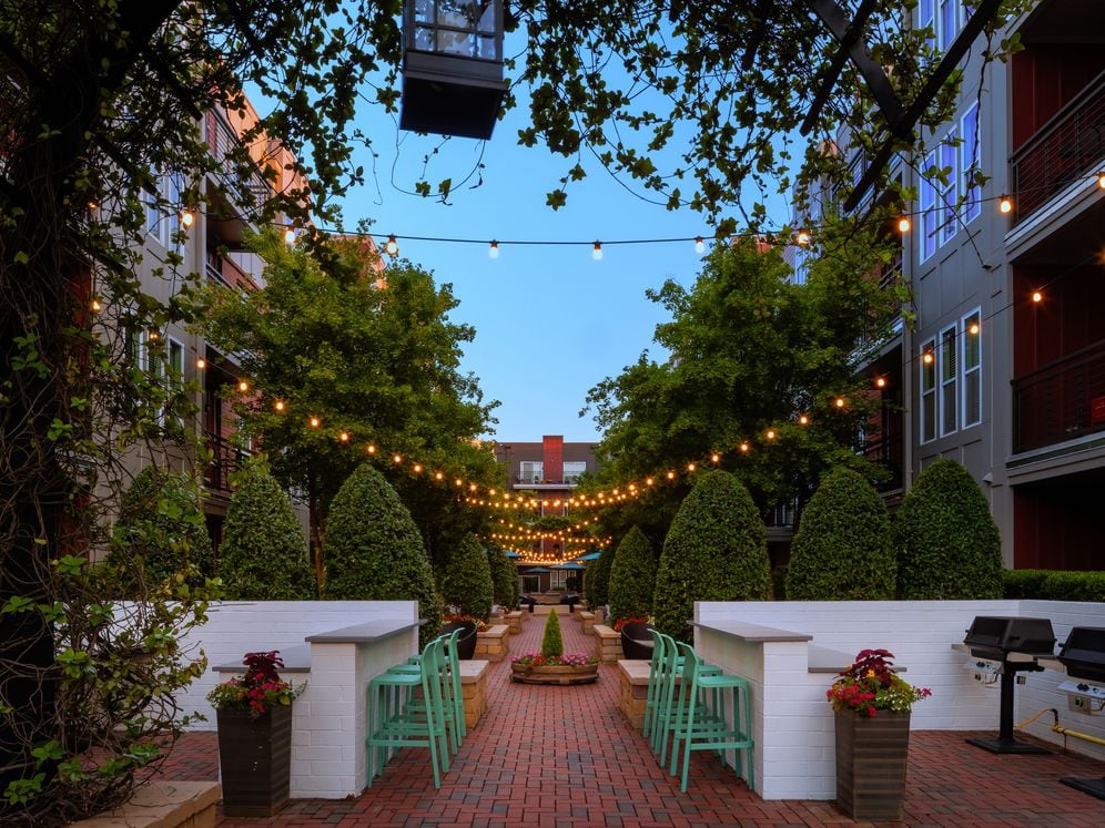 Courtyard with grill area