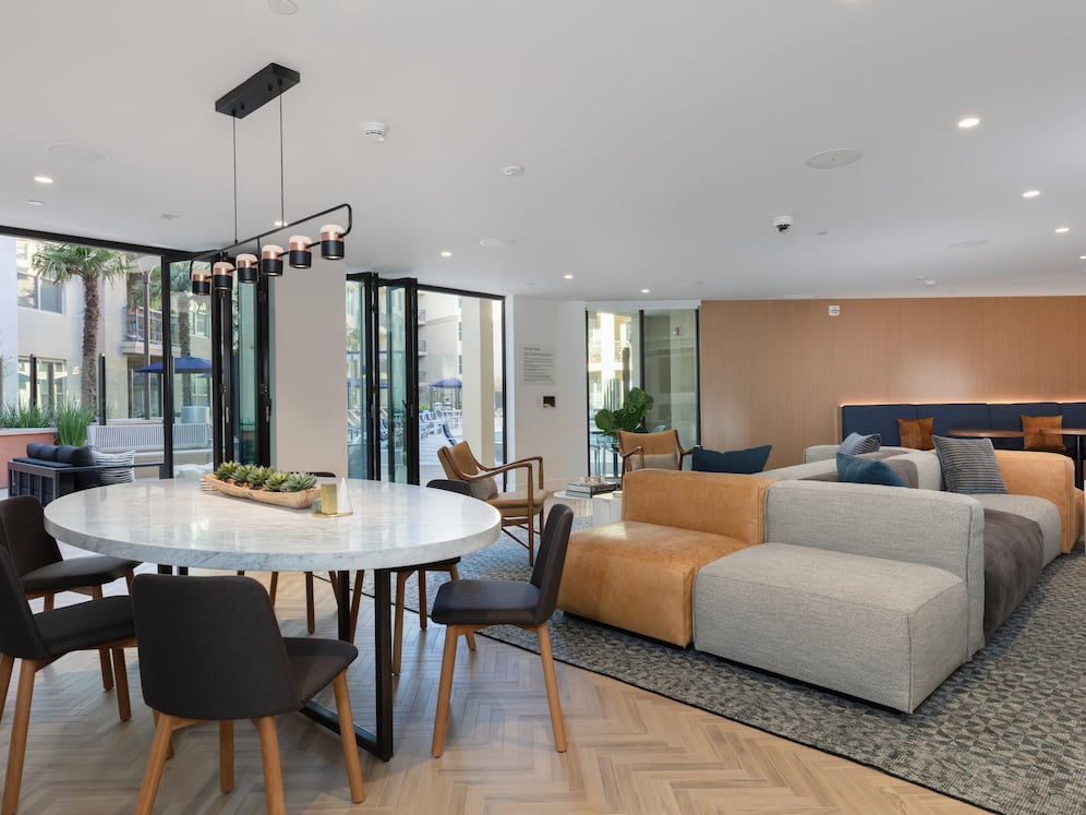 Phase II Clubhouse with seating areas