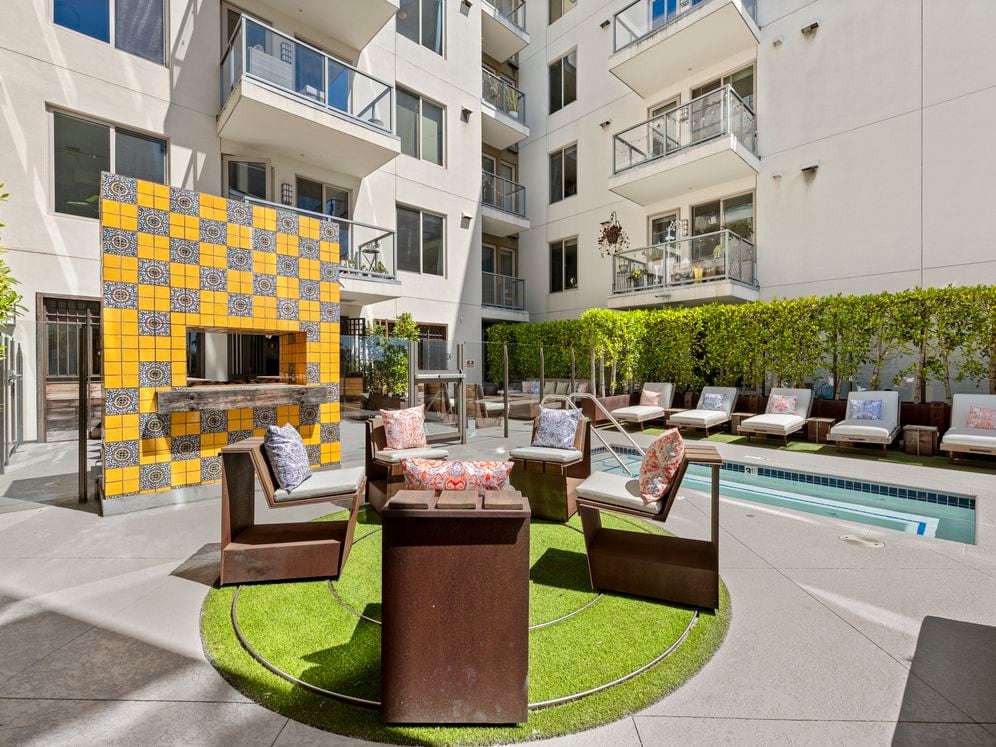 Spa terrace with lounge seating