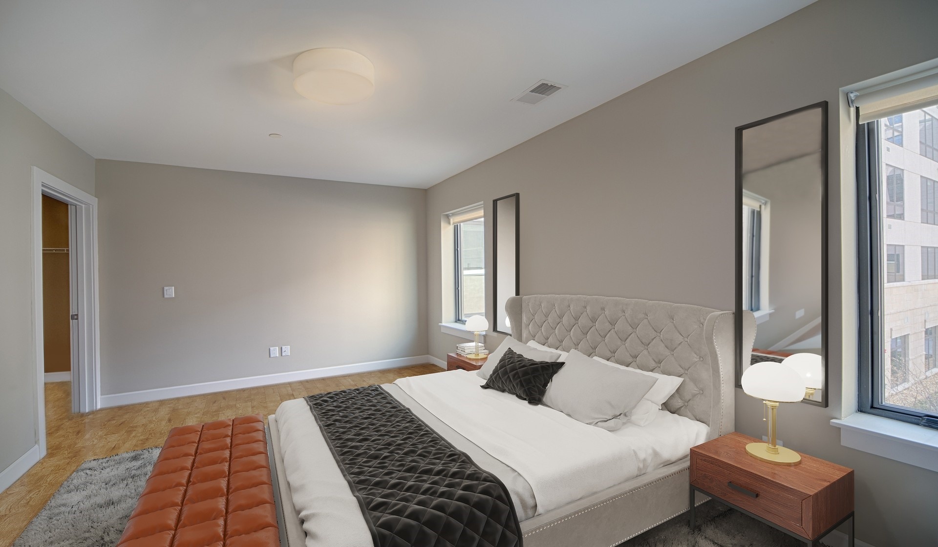 Spacious bedrooms with plenty of natural light